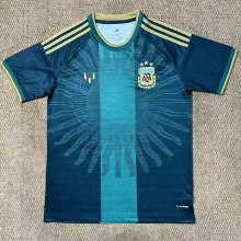 26-27 Argentina Green Messi Farewell Match Fans Soccer Jersey