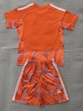 26-27 Leeds United Orange Goalkeeper Kids Soccer Jersey