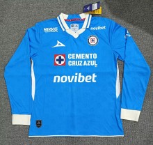 26-27 Cruz Azul Home Long Sleeve Fans Soccer Jersey (长袖)