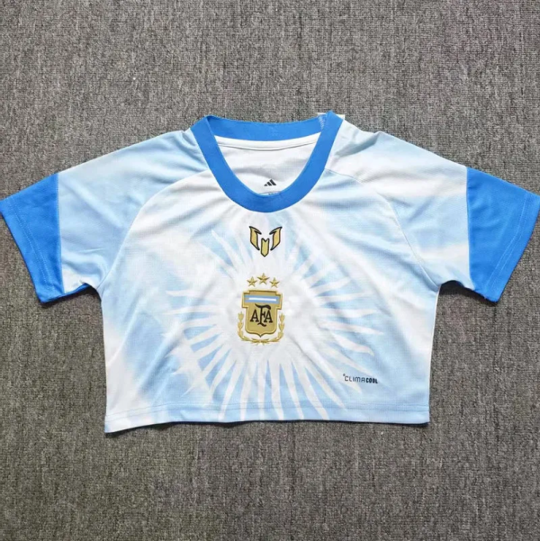2026 Argentina White Blue Special Edition Women Cheerleading Short-sleeved (女)