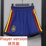 2026 World Cup Spain Home Player Version Shorts Pants (球员短裤)(With 2 Star)*两颗星