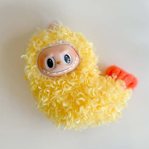 Labubu Fluffy Costume - Fried Shrimp Edition