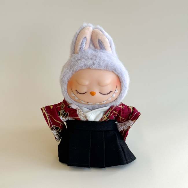 Labubu Male Kimono Set – Red Crane Pattern