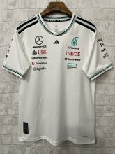 2025 F1 Benz New Pattern Short Sleeve Racing Suit