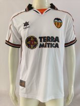1999-2000 Valencia Home White Retro Soccer Jersey