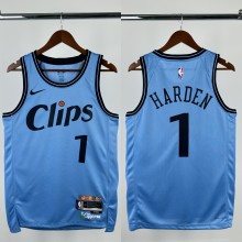 24-25 Clippers HARDEN #1 Blue City Edition Top Quality Hot Pressing NBA Jersey