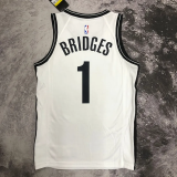 22-23 NETS BRIDGES #1 White Top Quality Hot Pressing NBA Jersey
