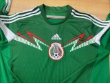 2014 Mexico Home Long Sleeve Retro Soccer Jersey