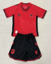 25-26 Albania  Home Fans Kids Soccer Jersey