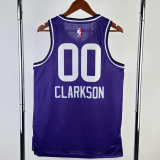 23-24 JAZZ CLARKSON #00 Purple City Edition Top Quality Hot Pressing NBA Jersey