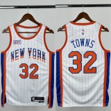 24-25 KNICKS TOWNS #32 White City Edition Top Quality Hot Pressing NBA Jersey