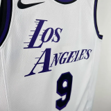 22-23 LAKERS JAMES JR. #9 White City Edition Top Quality Hot Pressing NBA Jersey