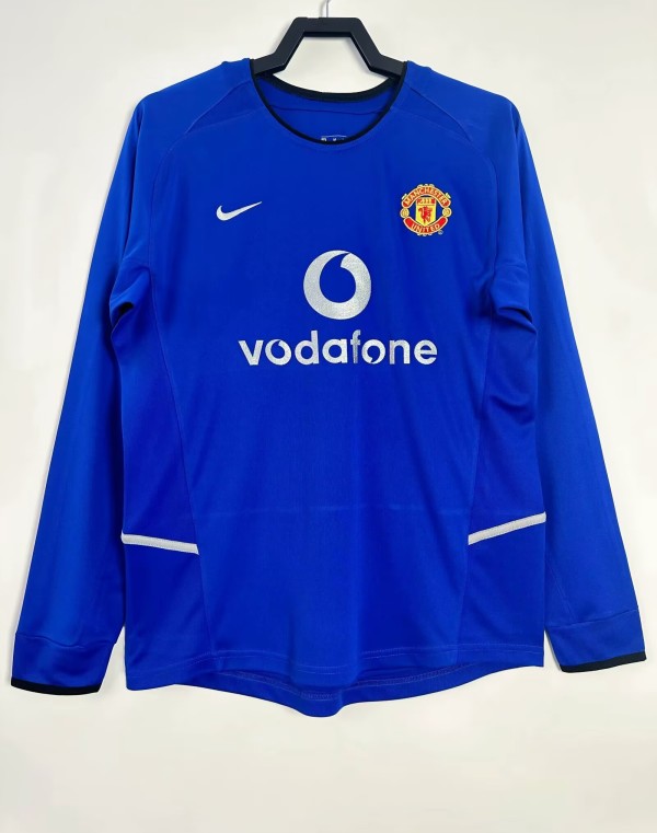 2002-2003 Man Utd Third Long Sleeve Retro Soccer Jersey