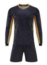 24-25 New Black High Quality Long Sleeve Training Suit