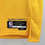 24-25 Lakers O'Neal #34 Yellow Top Quality Hot Pressing NBA Jersey(圆领)