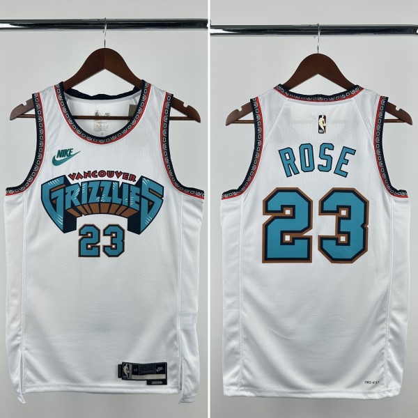 24-25 GRIZZLIES  ROSE #23 White Top Quality Hot Pressing NBA Jersey