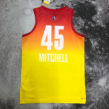 2023 ALL STAR MITCHELL #45 Yellow Top Quality Hot Pressing NBA Jersey
