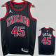 22-23 BULLS JORDAN #45 Black Top Quality Hot Pressing NBA Jersey (Trapeze Edition)