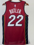 22-23 HEAT BUTLER #22 Red Top Quality Hot Pressing NBA Jersey (Trapeze Edition)