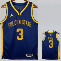 22-23 WARRIORS PAUL #3 Blue Top Quality Hot Pressing NBA Jersey (Trapeze Edition) 飞人版