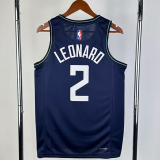 23-24 CLIPPERS LEONARD #2 Dark blue City Edition Top Quality Hot Pressing NBA Jersey