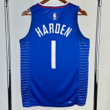 22-23 CLIPPERS HARDEN #1 Blue Top Quality Hot Pressing NBA Jersey
