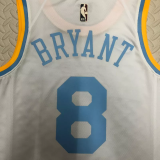 22-23 LAKERS BRYANT #8 White Top Quality Hot Pressing NBA Jersey (Retro Logo)