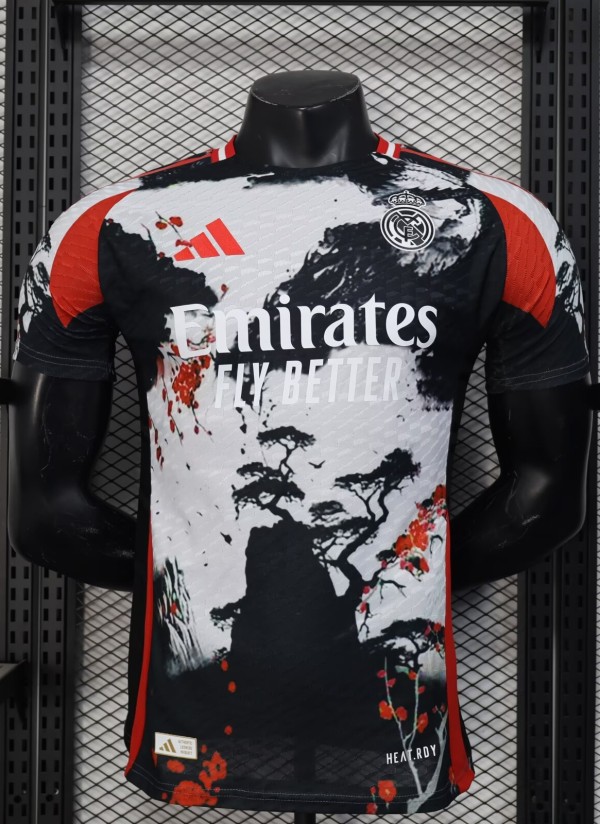 25-26 RMA Black White Special Edition Player Version Soccer Jersey