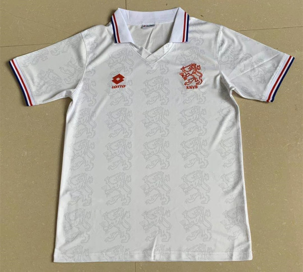 1995  NetherIands  Away White Retro Soccer Jersey