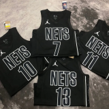22-23 NETS DURANT #7 Black Top Quality Hot Pressing NBA Jersey (Trapeze Edition)