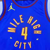 22-23 Nuggets WESTBROOK #4 Blue Top Quality Hot Pressing NBA Jersey (Trapeze Edition)