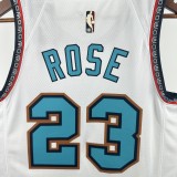 24-25 GRIZZLIES  ROSE #23 White Top Quality Hot Pressing NBA Jersey