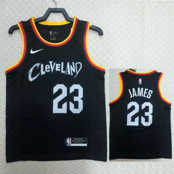 22-23 Cleveland Cavaliers JAMES #23 Black City Edition Top Quality Hot Pressing NBA Jersey