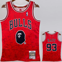 2023 BULLS & BAPE #93 Red Top Quality Hot Pressing NBA Jersey
