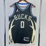 22-23 BUCKS LILLARD #0 Black Trapeze Iimited Top Quality Hot Pressing NBA Jersey(V领)