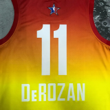 2023 ALL STAR DEROZAN #11 Yellow Top Quality Hot Pressing NBA Jersey