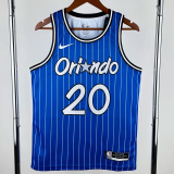 2018-2019 Magic FULTZ #20 Blue Retro Top Quality Hot Pressing NBA Jersey
