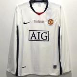 2008-2009 Man Utd Away Long Sleeve Retro Soccer Jersey(带决赛字)