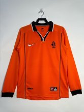 1998 NetherIands Home Long sleeves Retro Soccer Jersey