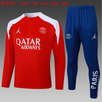 25-26 PSG High Quality Kids Half Pull Tracksuit