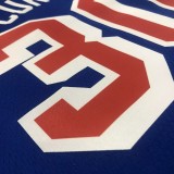 WARRIORS CURRY #30 Blue 75th Anniversary Retro NBA Jersey