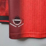 1996 Man Utd Home Long Sleeve Retro Soccer Jersey
