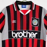 1994-1996 Man City Away Red Retro Soccer Jersey