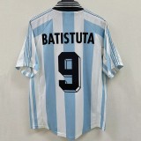 1998 Argentina Home Retro Soccer Jersey