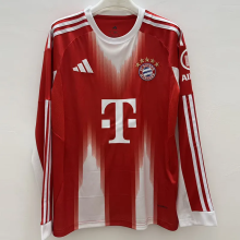 25-26 Bayern Home Long Sleeve Soccer Jersey (长袖)