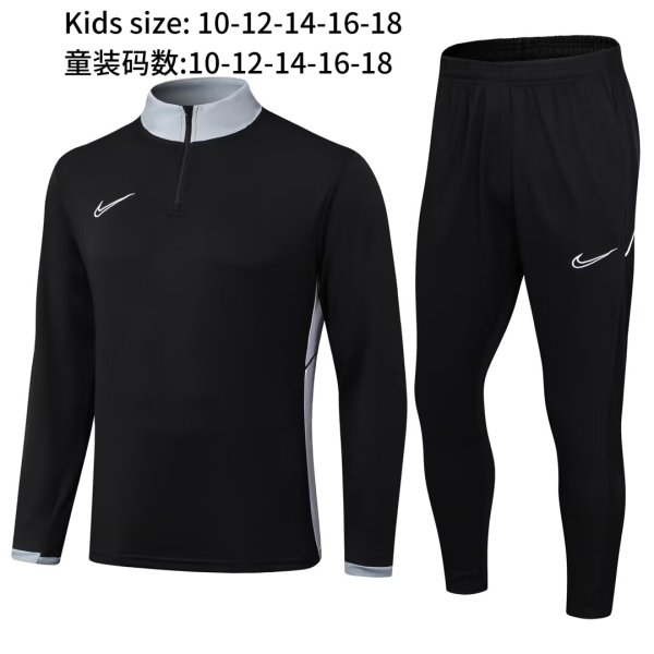 2025 NK Black Kids Half Pull Tracksuit