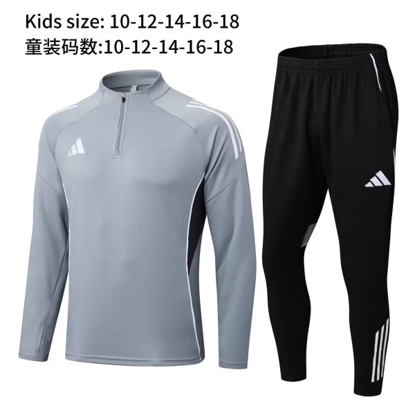 2025 AD Grey Kids Half Pull Tracksu