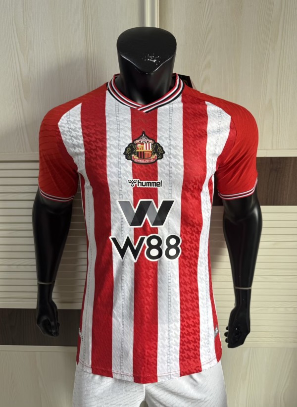 25-26 Sunderland Home Player Version Soccer Jersey