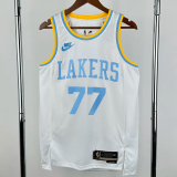 22-23 Lakers DONCIC #77 White Retro Top Quality Hot Pressing NBA Jersey