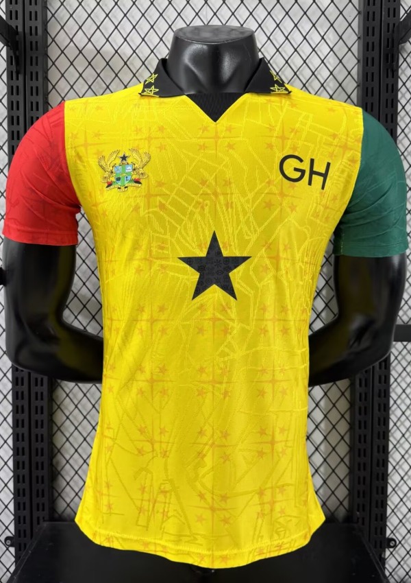 25-26 Ghana Yellow Special Edition Player Version Soccer Jersey